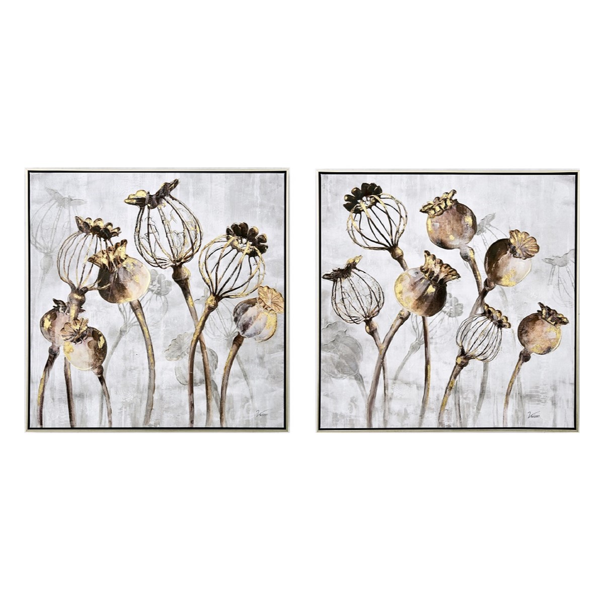 Set De 2 Tableaux Cadre Argent Aldo, NOVATREND