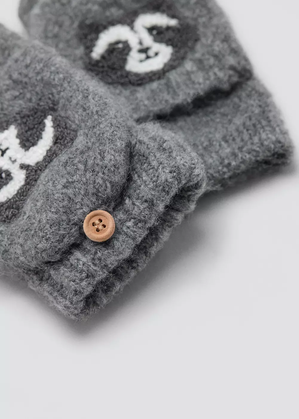Gants en maille avec motif raton laveur, MANGO BABY