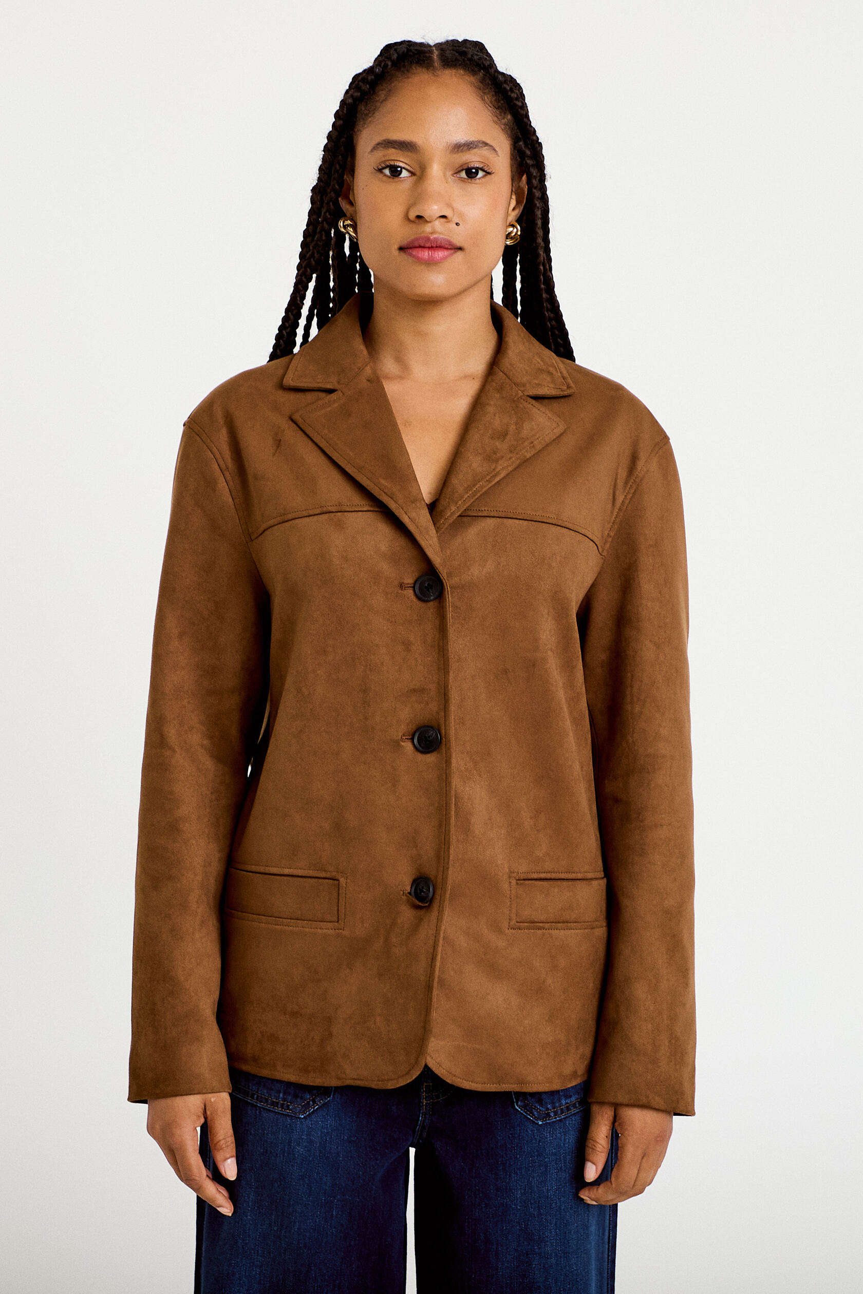 Veste blazer suédine, CACHE CACHE