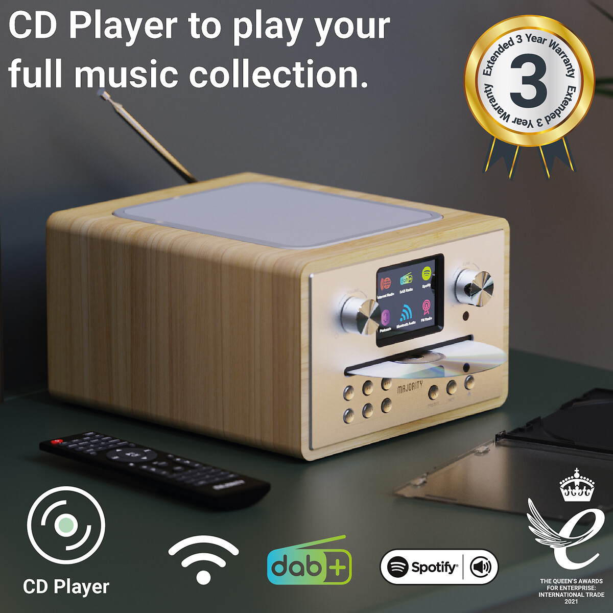 majority homerton cd player