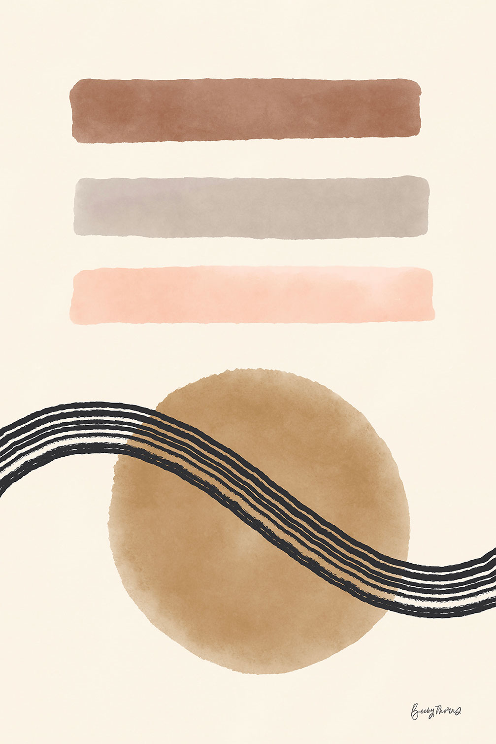 Tableau Abstrait des années 50, HEXOA
