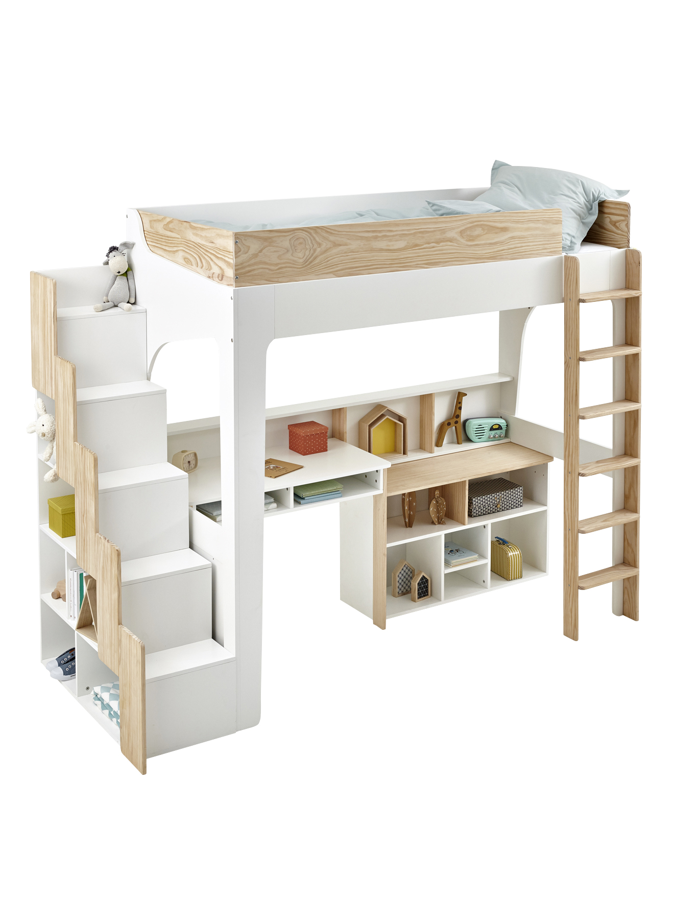 Lit mezzanine avec étagères pour combiné EASYSPACE, VERTBAUDET
