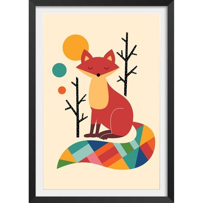 Affiche enfant rainbow fox HEXOA