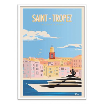 Poster d'art - Saint-Tropez - Turo WALL EDITIONS