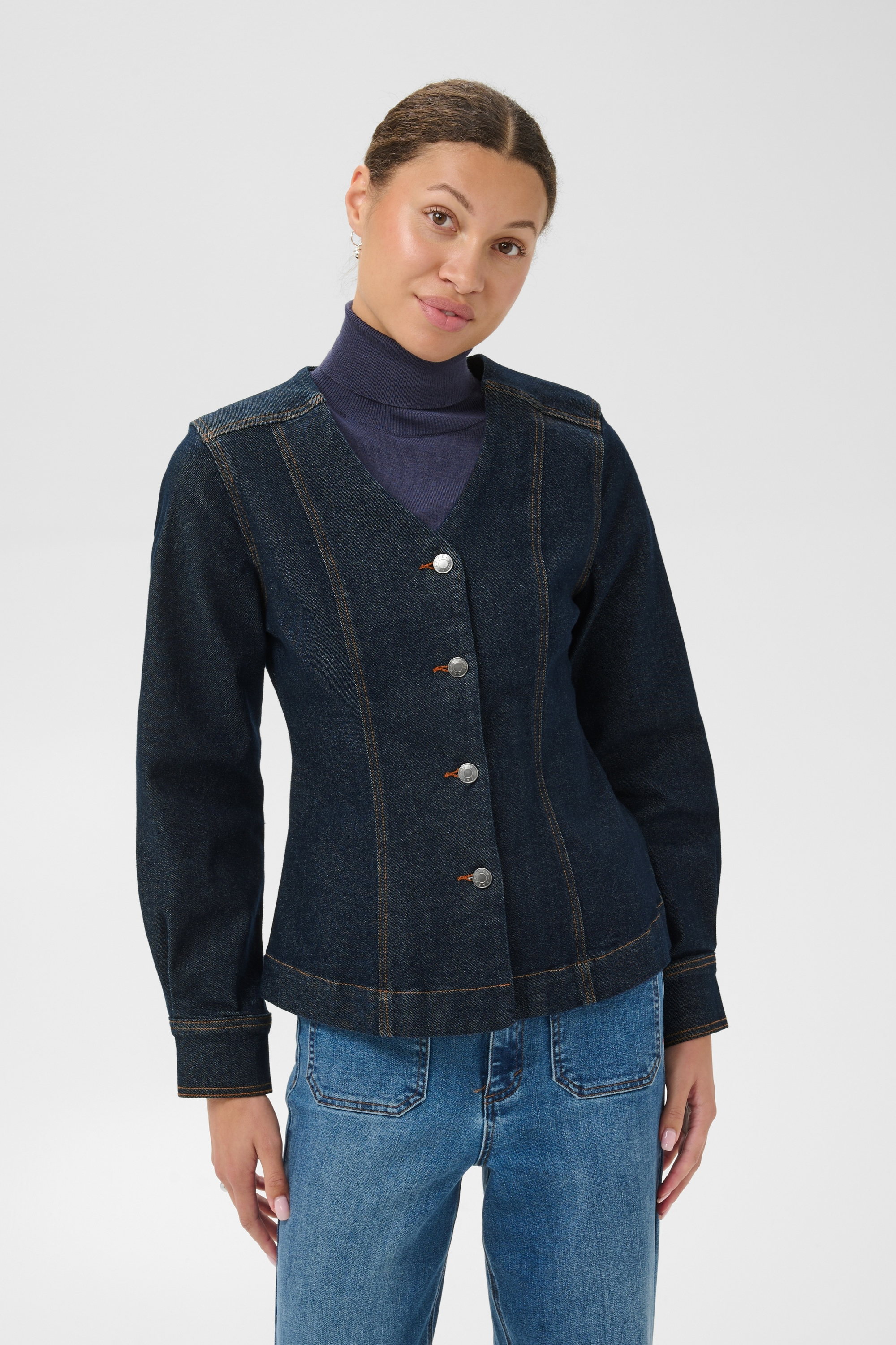 Chemise en jean manches longues, KAFFE