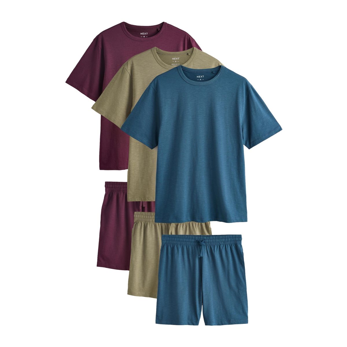 Pyjama en jersey à manches courtes, lot de 3, NEXT