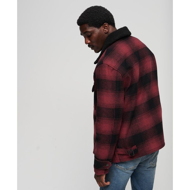 Manteau sales carreaux rouge