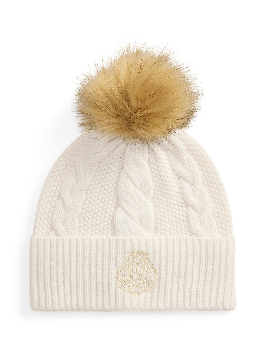 Bonnet torsadé à pompon, LAUREN RALPH LAUREN