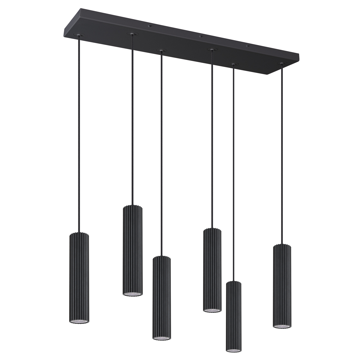 Suspension Aluminium Noir LED 6 Ivar, EDEN