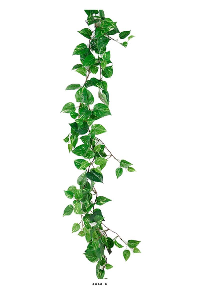 Guirlande de feuillage de Pothos panaché arti, ARTIFICIELLES