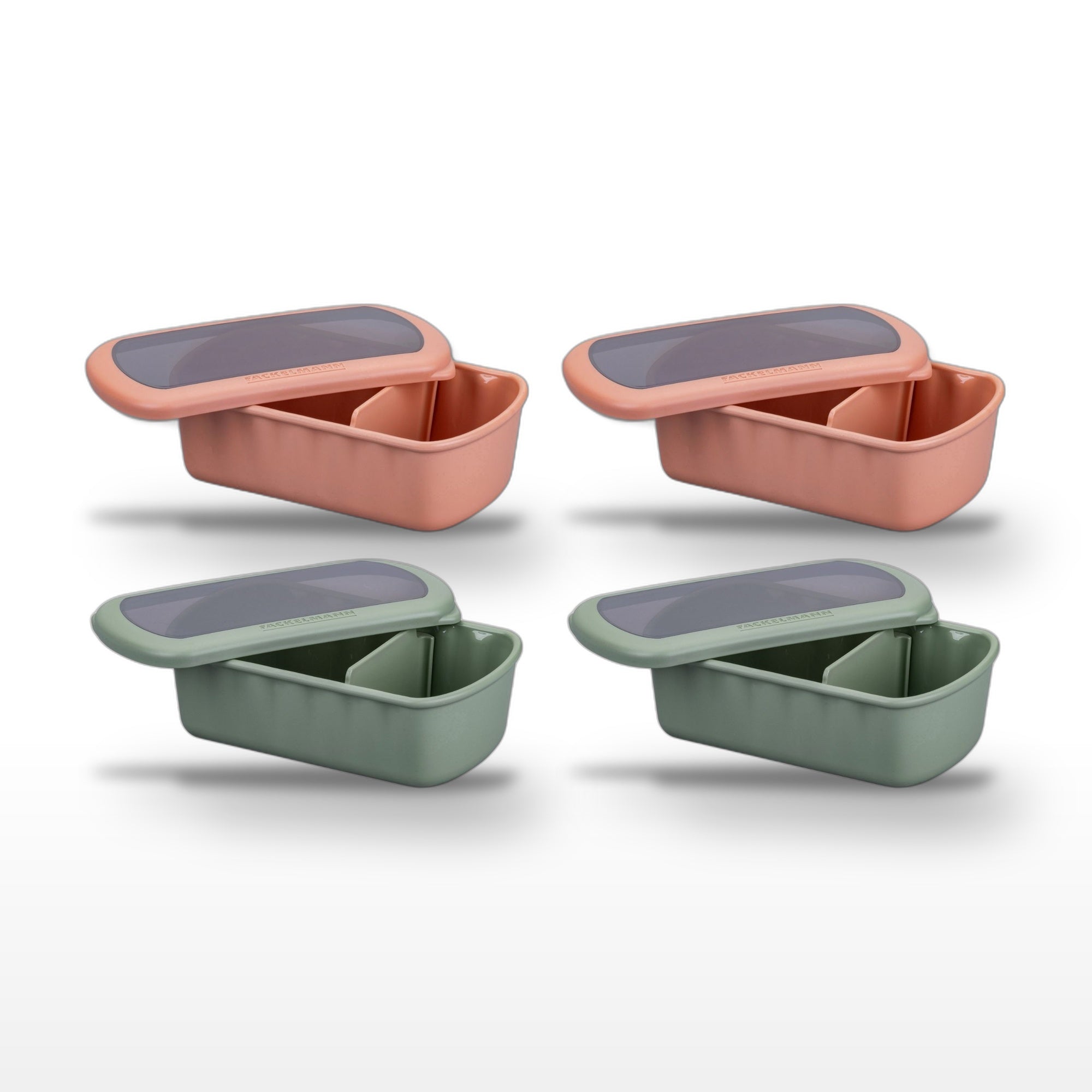 Lot de 4 lunch box 1L avec compartiments STORAGE, FACKELMANN
