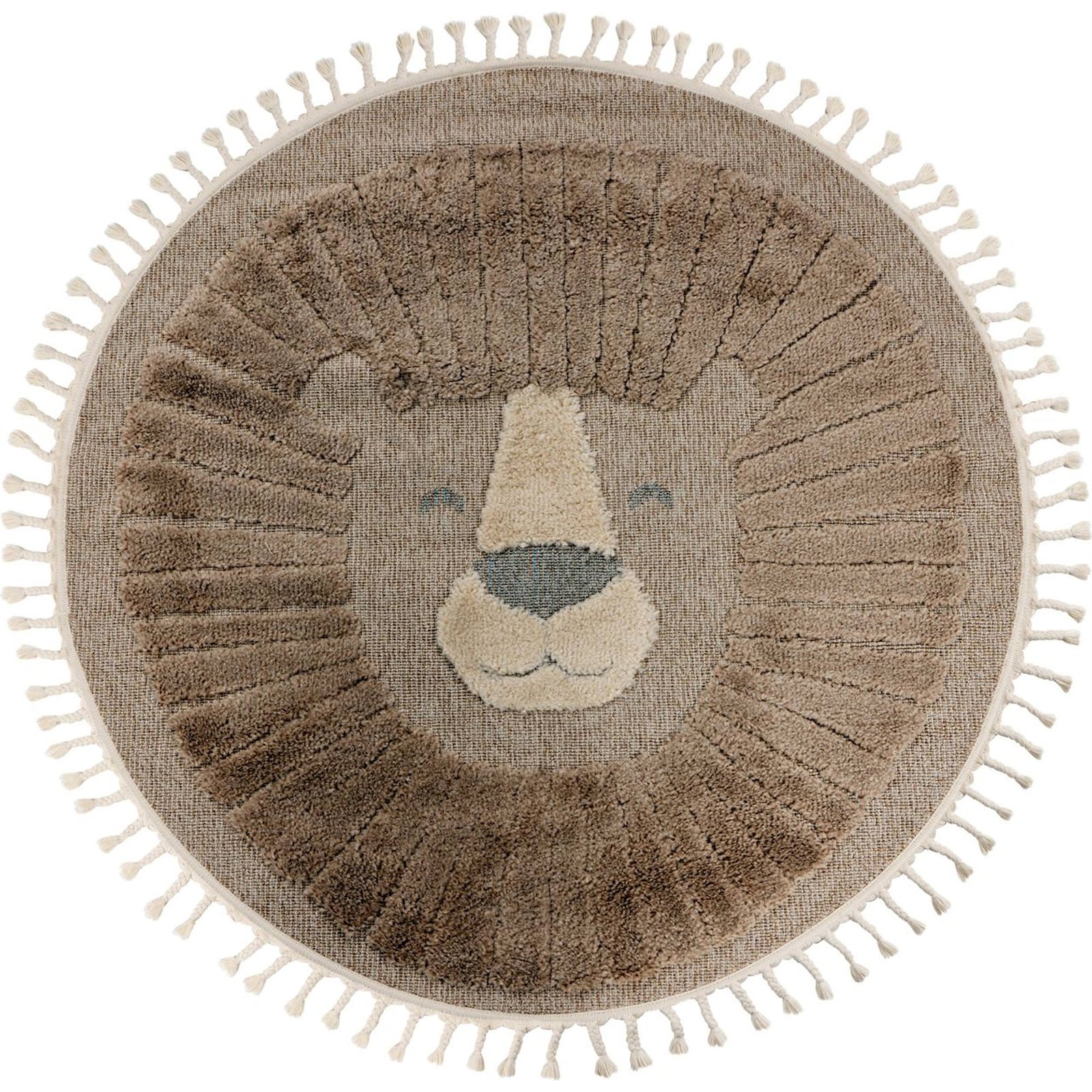 Tapis rond enfant motif lion effet 3d relief, ARTE ESPINA