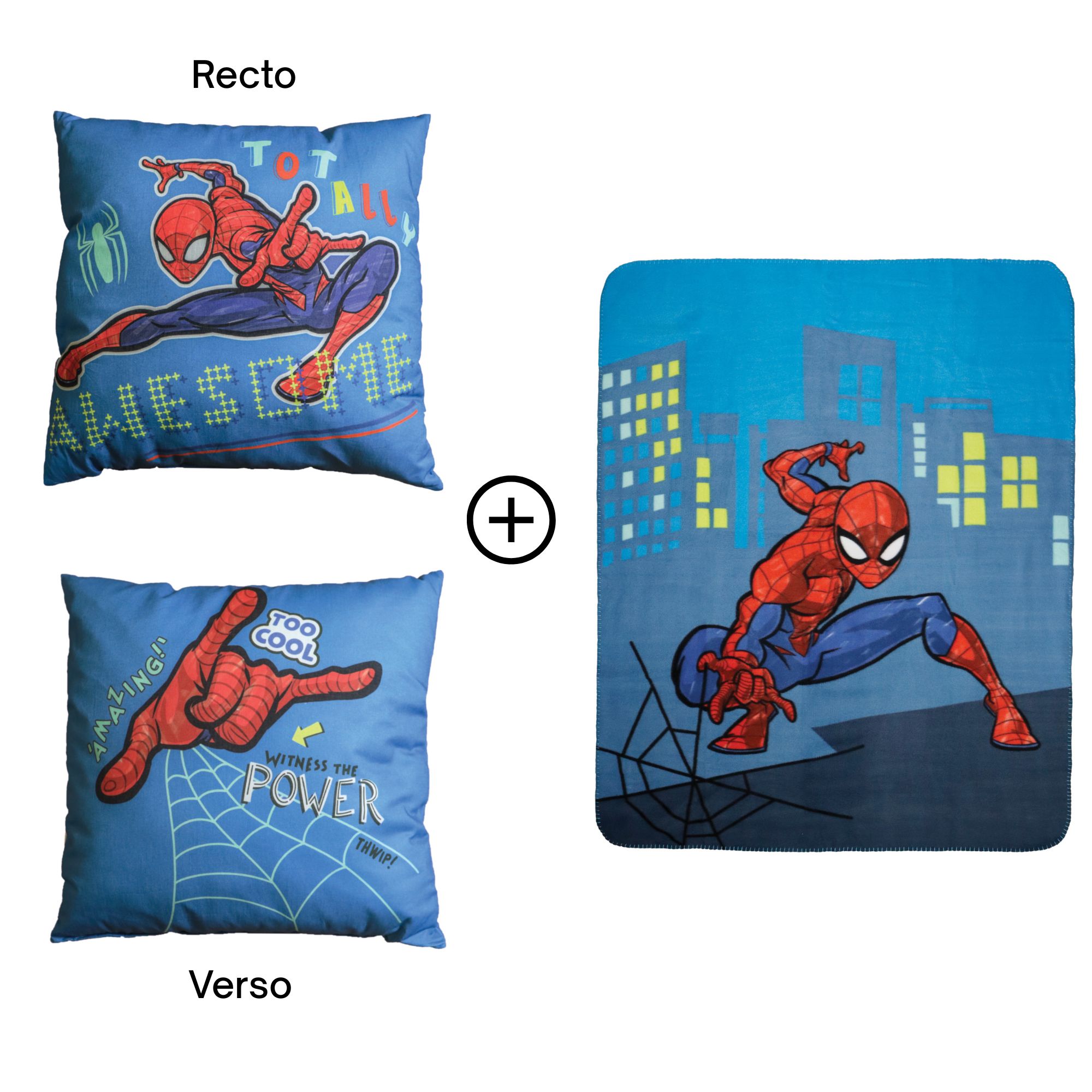Ensemble Plaid et Coussin, HERO, SPIDER-MAN