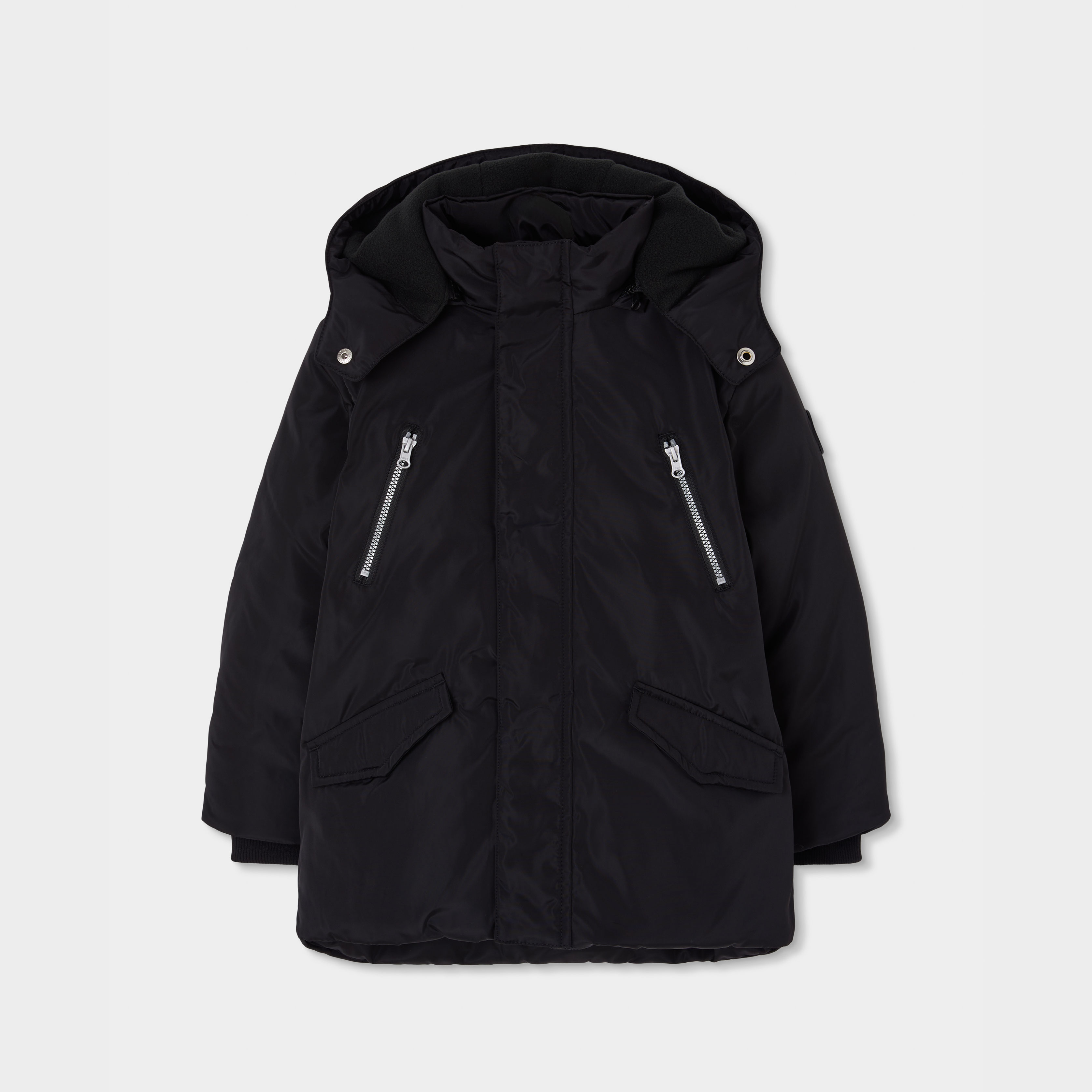 Parka garçon en tissu technique à capuche, BOBOLI