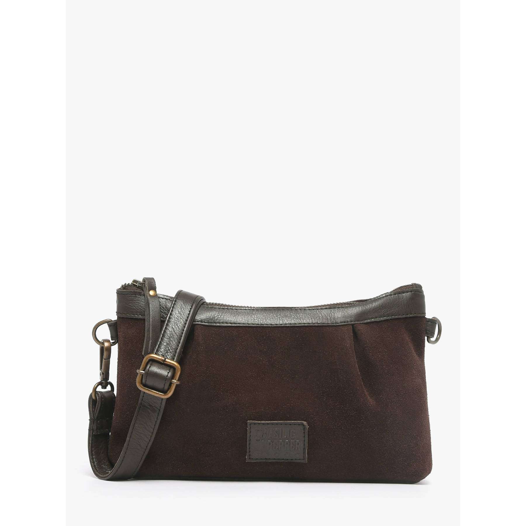 Sac bandoulière Vienne cuir, BASILIC PEPPER