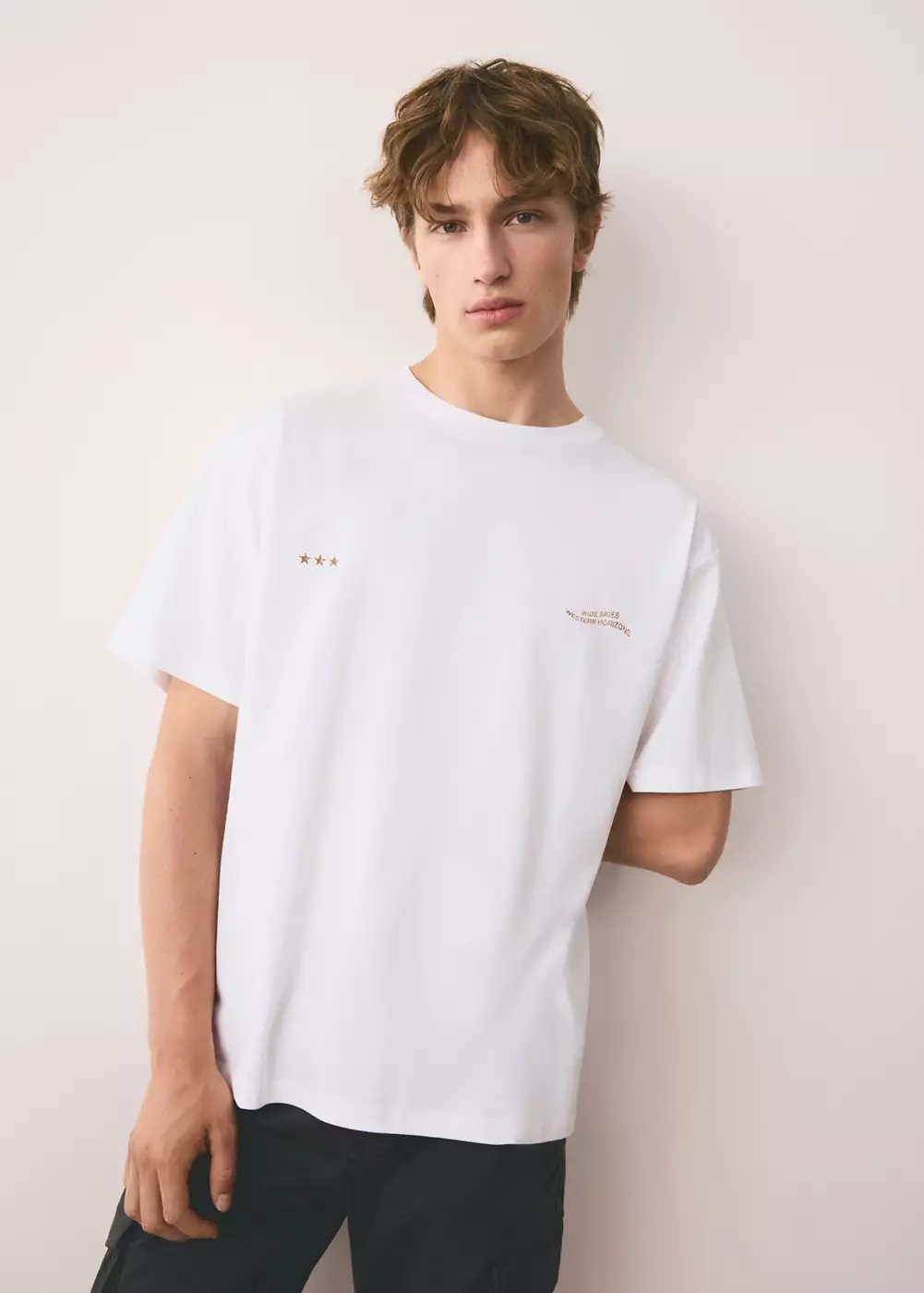 T-shirt 100% coton brodé, MANGO TEEN