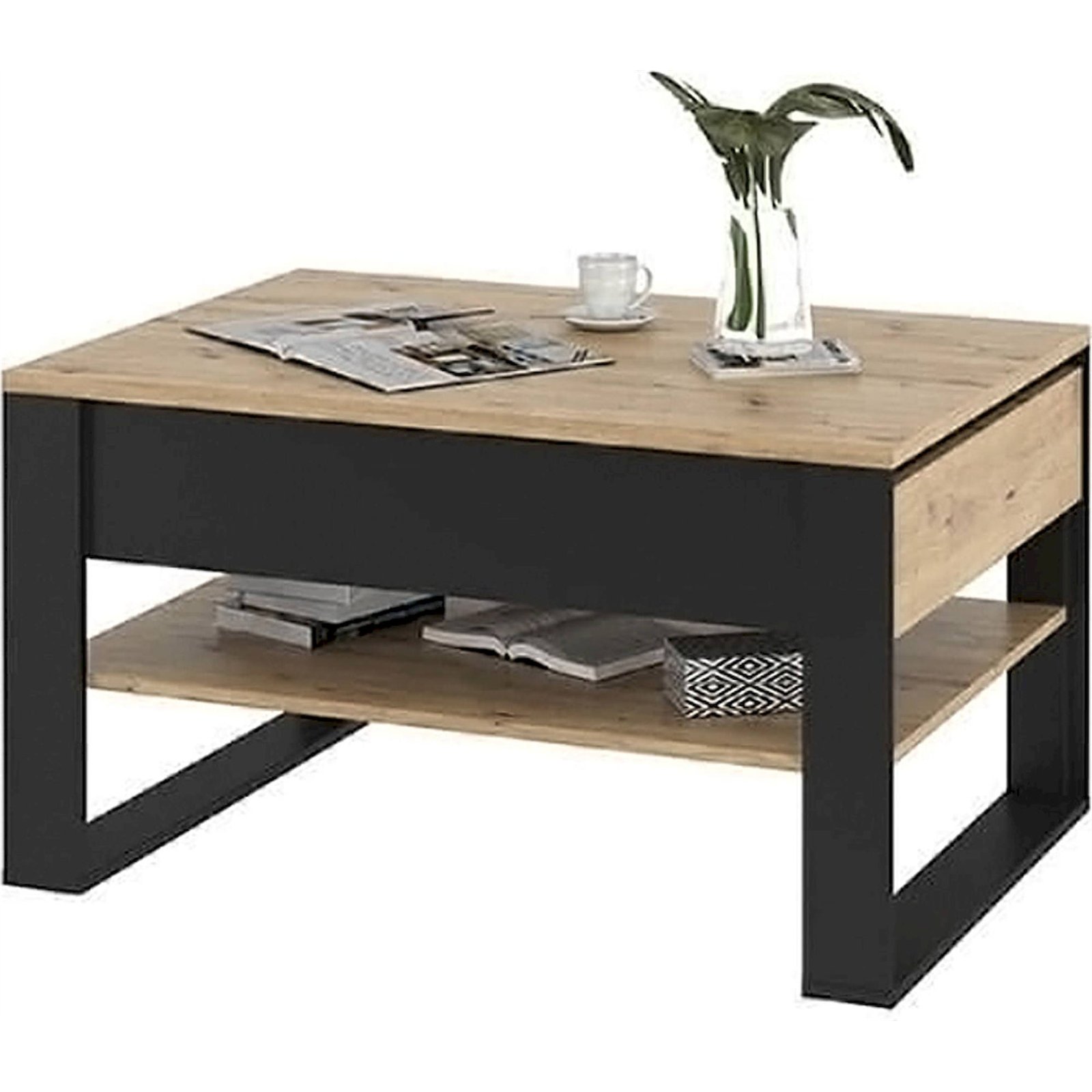 Table basse industrielle avec tiroirs QUANT, RECOLLECTION