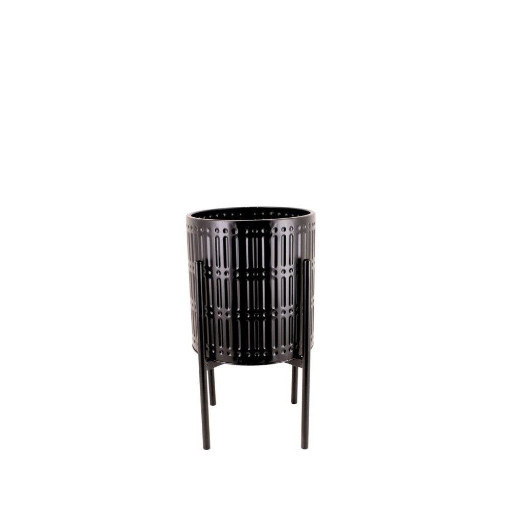 Cache pot en métal structuré 27x48cm, ORNAMI