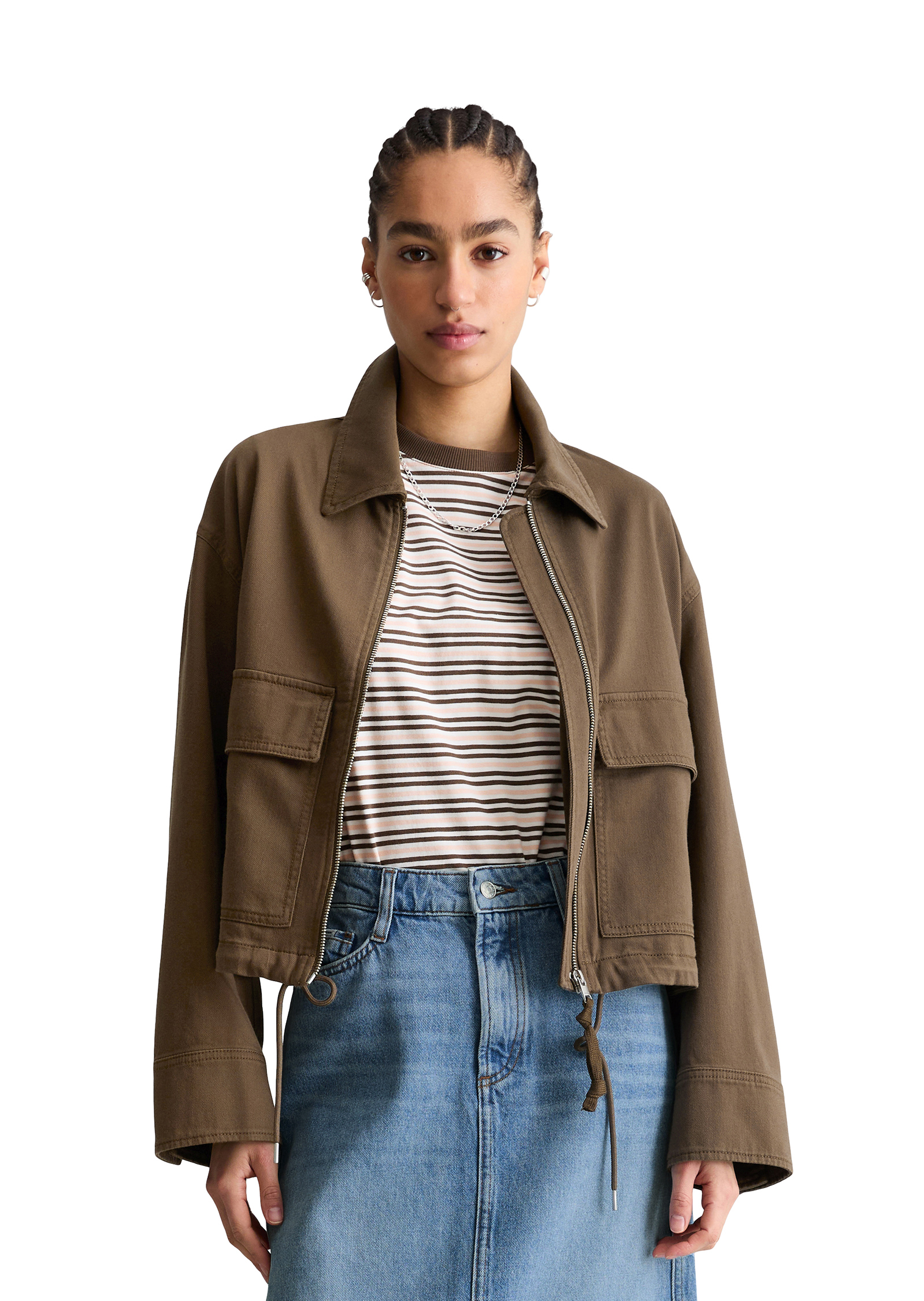 Veste en sergé regular en coton organique-lyocell stretch, MARC O’POLO DENIM
