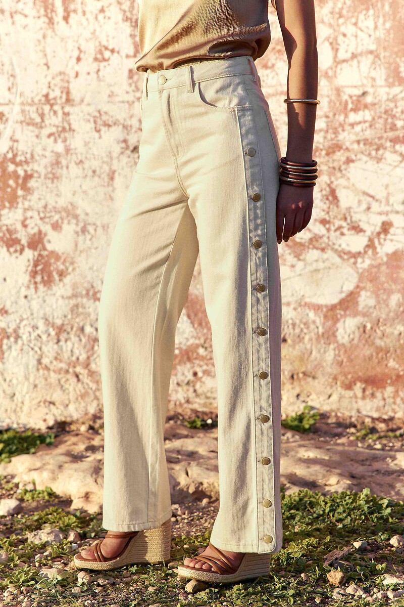 Jeans dritti con bottoni laterali, ZEPHYRI, LA PETITE ETOILE