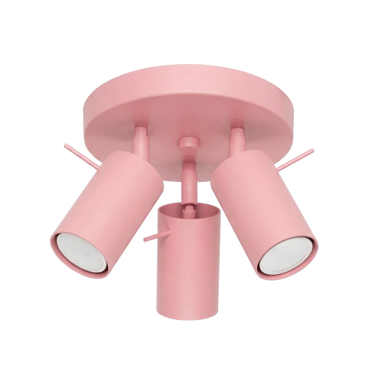 Plafonnier Acier Rose GU10 3 RING, EDEN