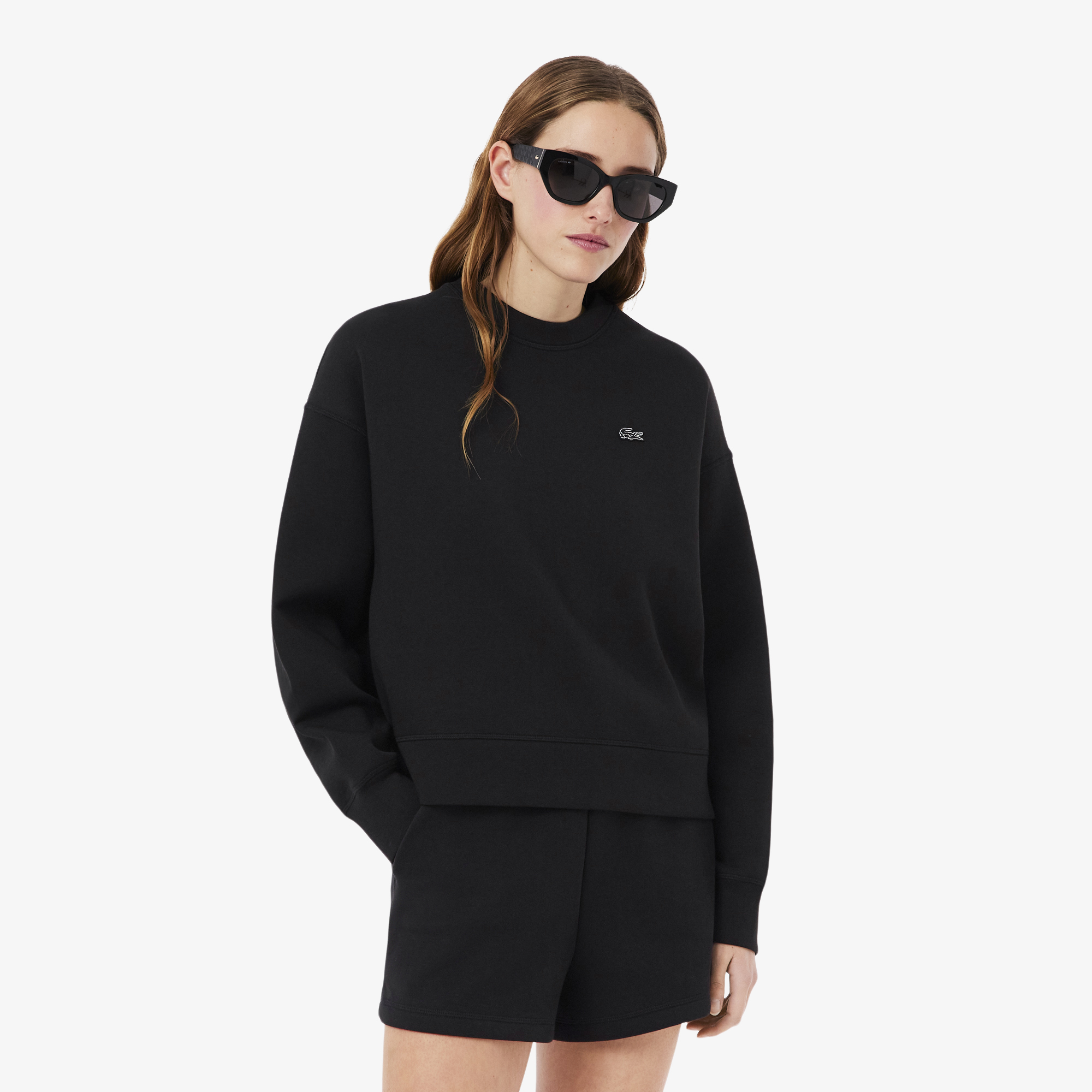 Sweatshirt oversize jersey double face, LACOSTE