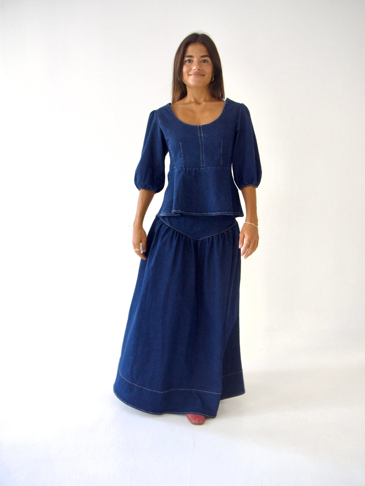 Jupe midi en jean NOA, MINDTRAVELER