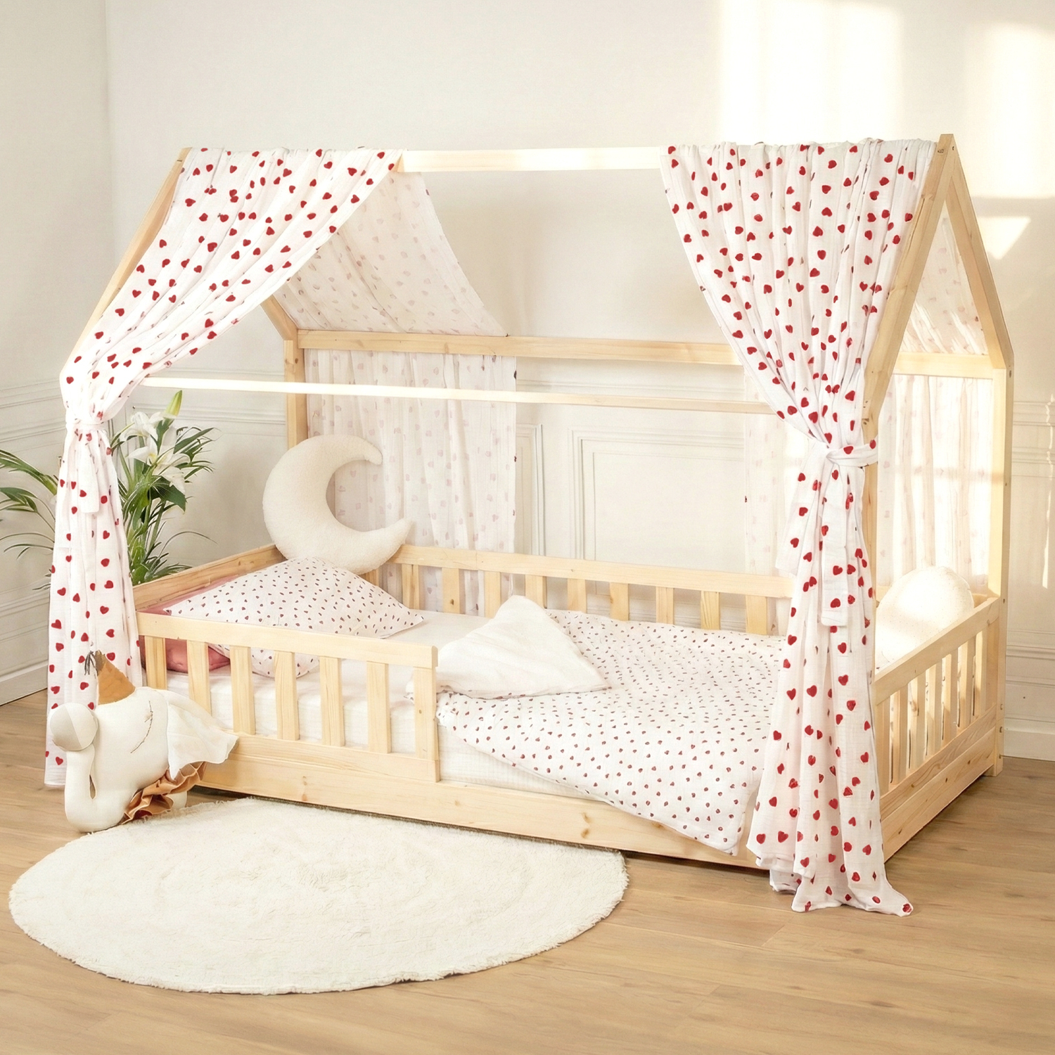 Ciel de lit cabane en coton Lovio 360 cm, SEVIRA KIDS