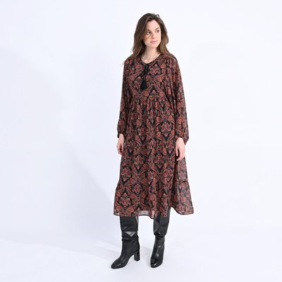 Printed Midaxi Dress with Long Sleeves MOLLY BRACKEN