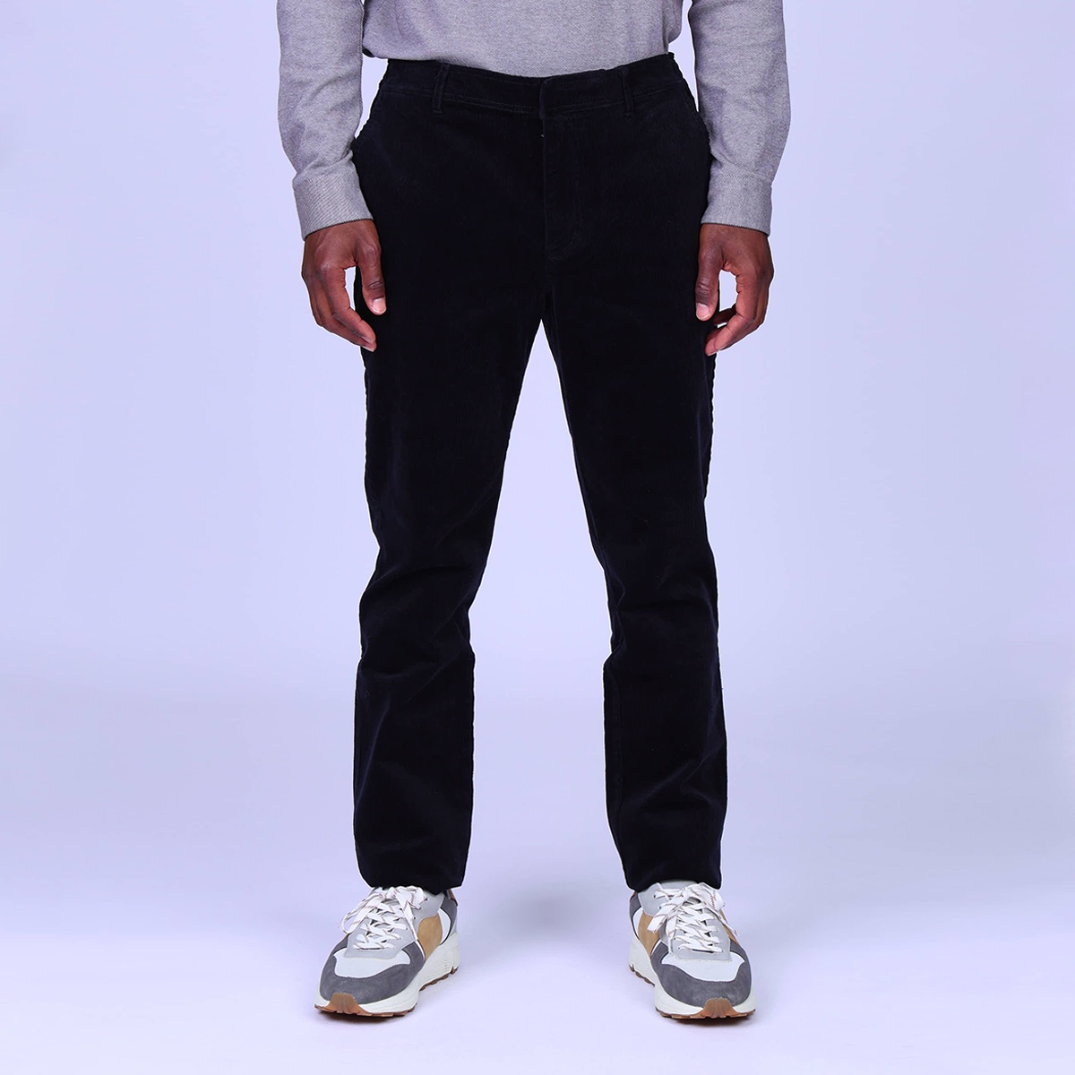 PANTALON HOMME CHINO NOIR, MISE AU GREEN