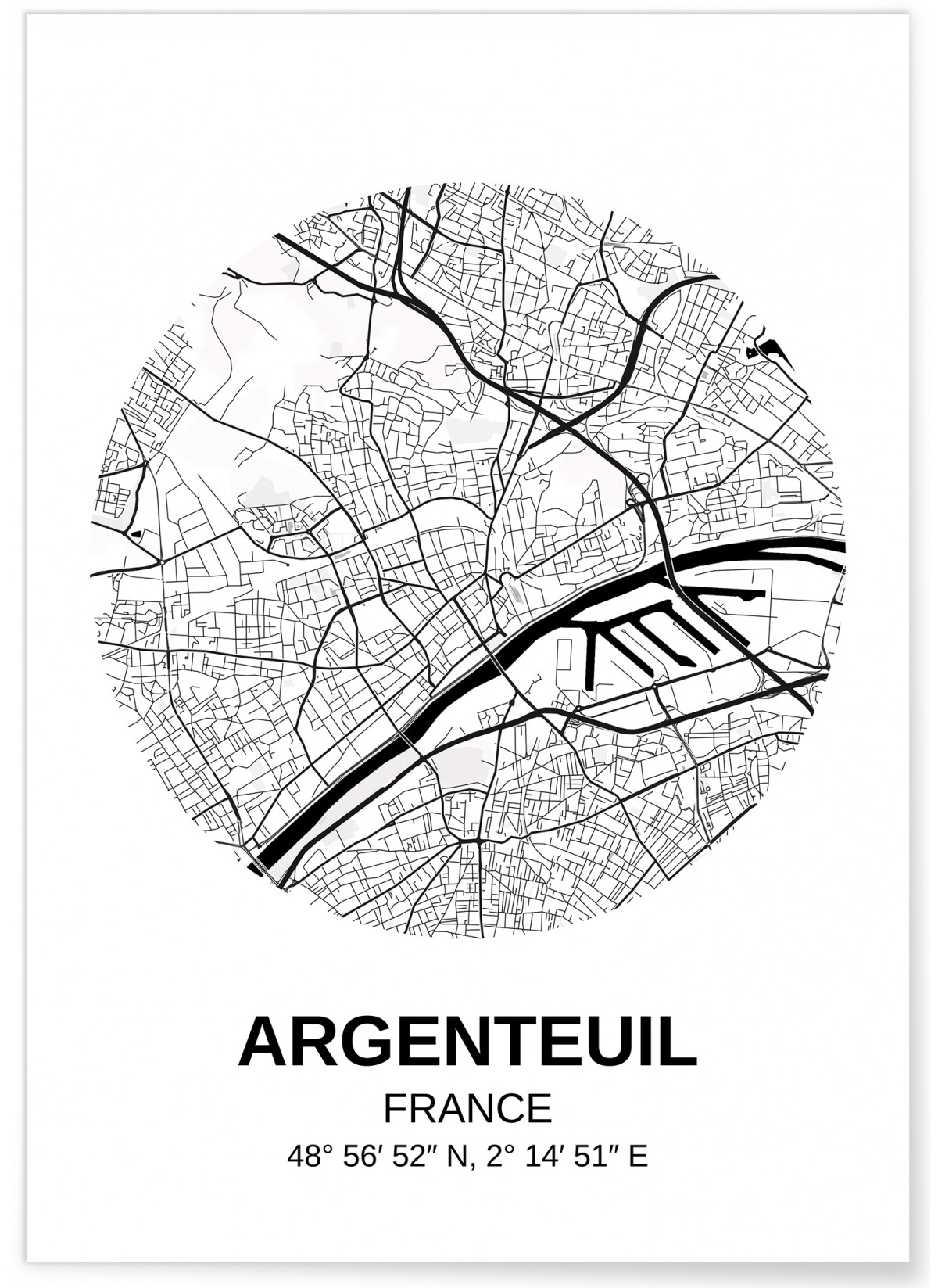 Affiche Carte Argenteuil, L'AFFICHERIE