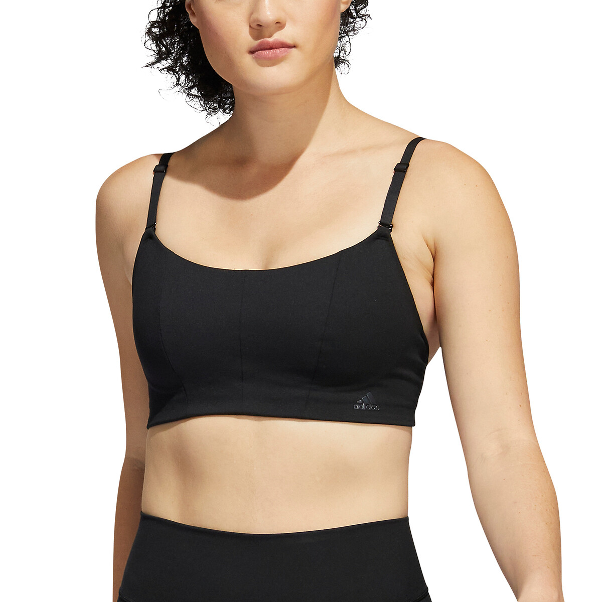 Light Support Sports Bra with Logo Print