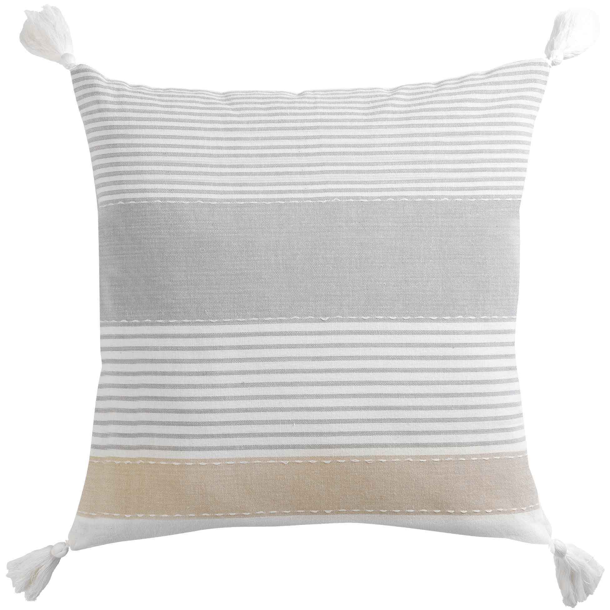 Coussin Pompons dehoussable 60 x 60 cm Iliades, EDEN