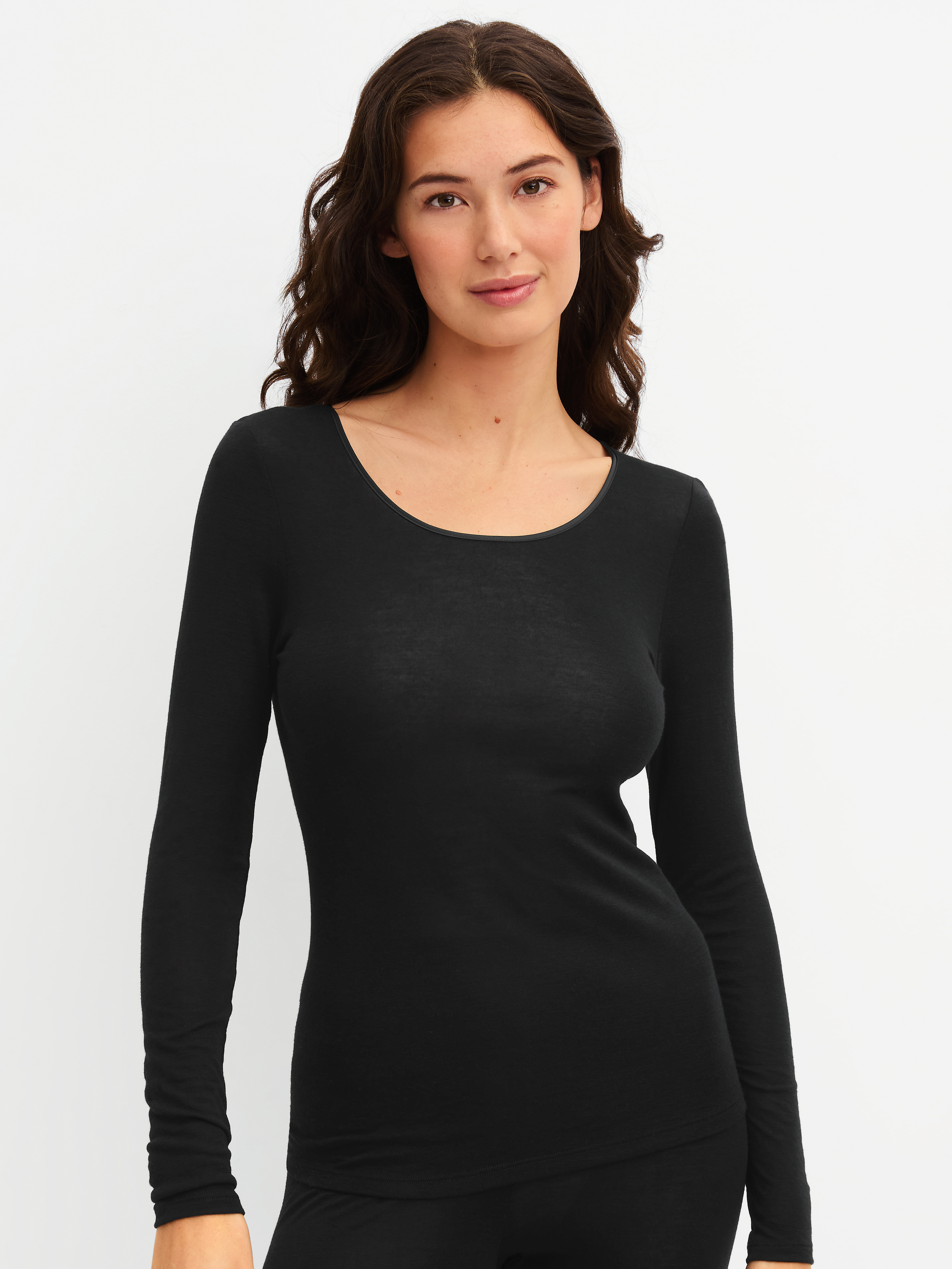 T-shirt à manches longues en laine et soie manches longues Laine TRUE CONFIDENCE, CALIDA