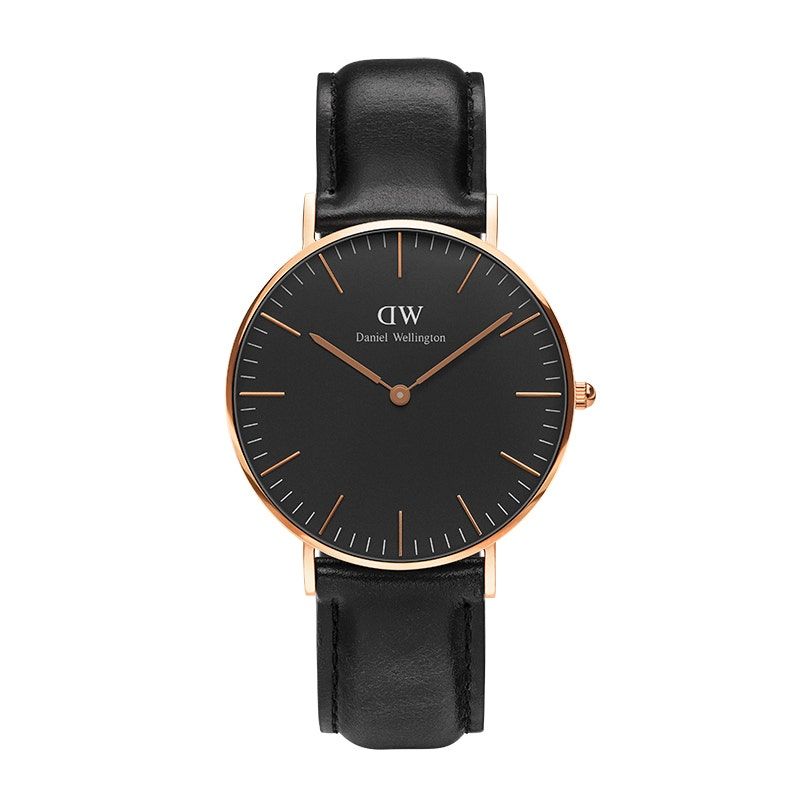 Montre femme noir et rose gold La Redoute