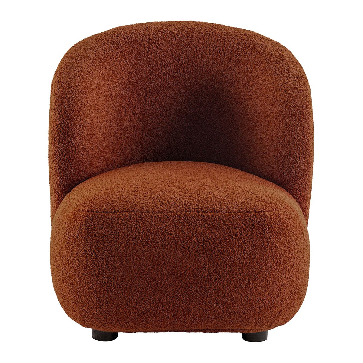 Fauteuil LISETTE en bouclette - Petit modèle, BLANC D’IVOIRE