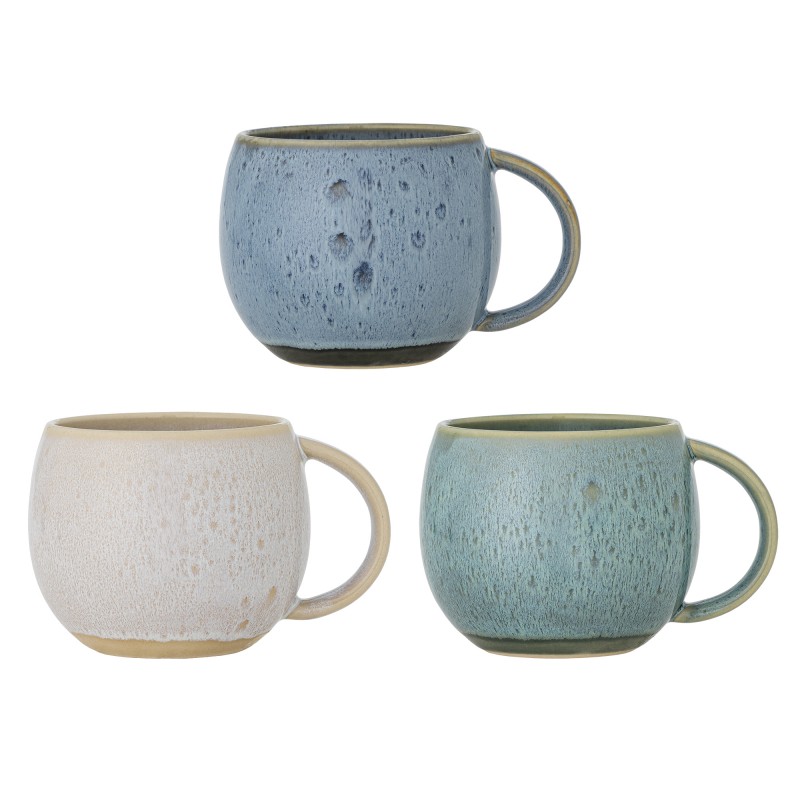 Mugs céramique artisanale Harriet set de 3, BLOOMINGVILLE