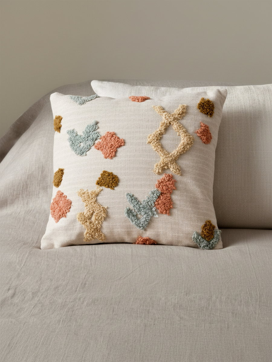 Coussin 100% Coton Géométrique -SIRA, KENAY