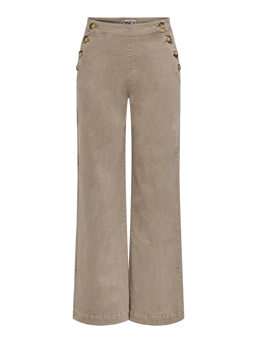 Jean large taille haute, avec boutons côtés, ONLY
