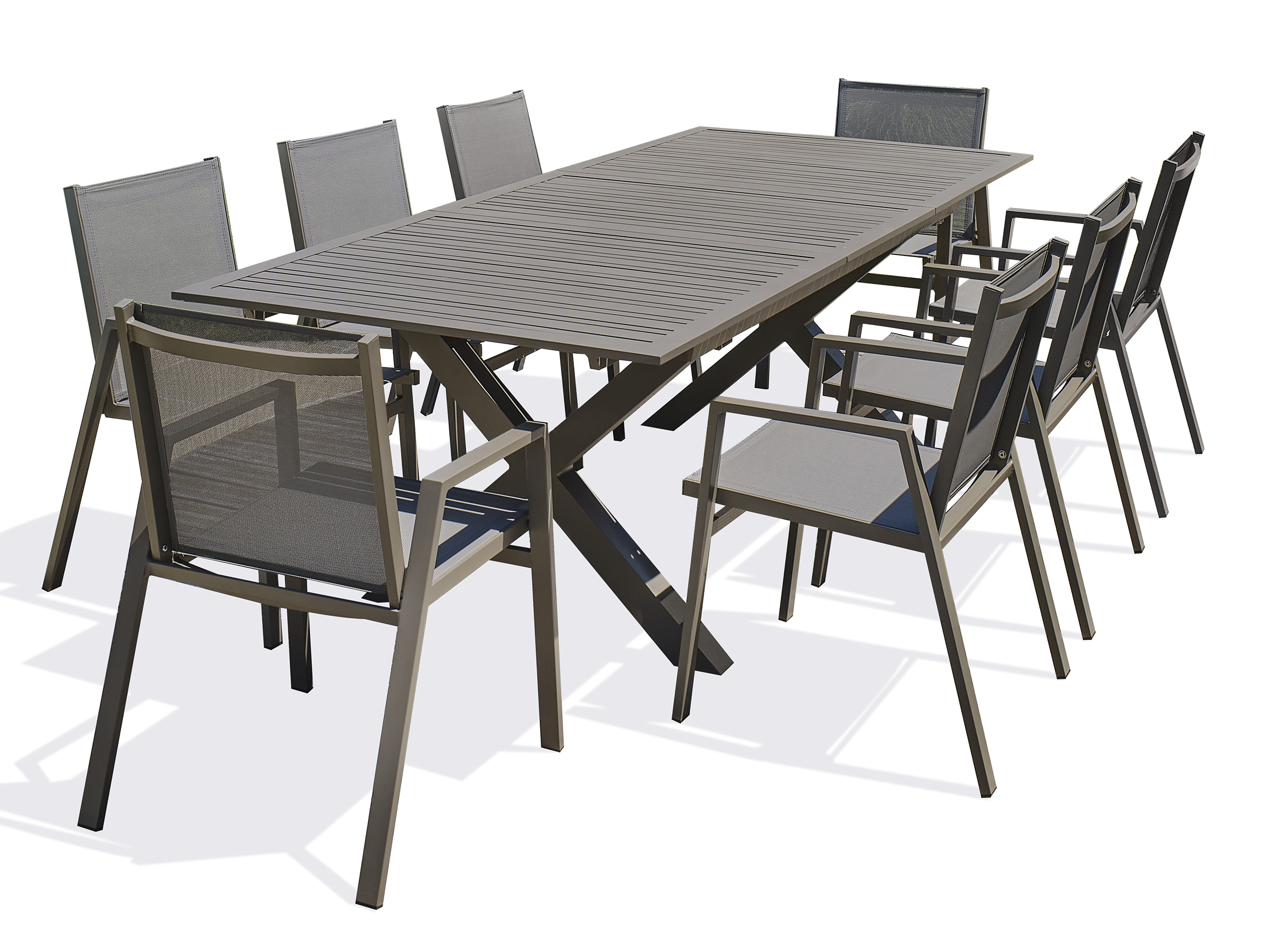 Ensemble repas de jardin en aluminium FLORIDE, DCB GARDEN