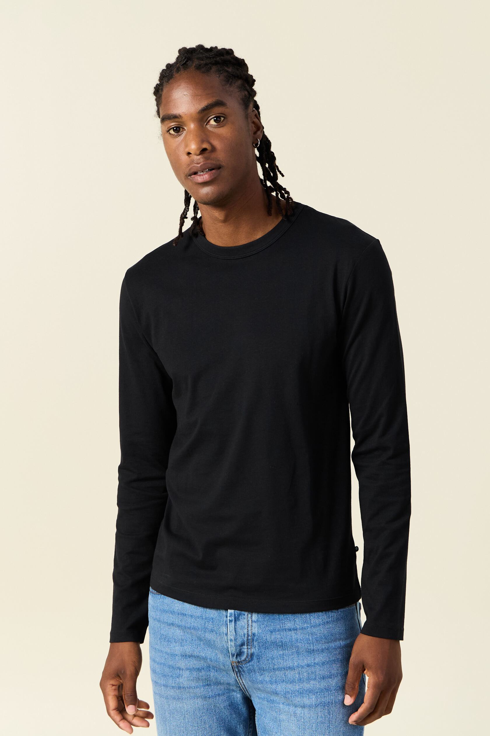 T-shirt en coton manches longues, BONOBO