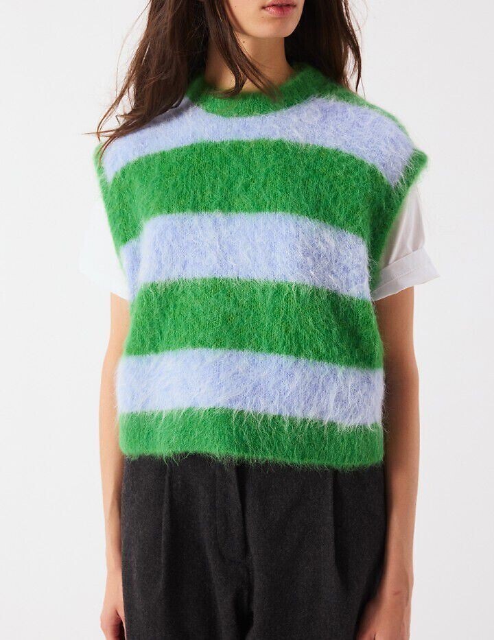 Pull rayé sans manches, col rond, NIBY, AMERICAN VINTAGE