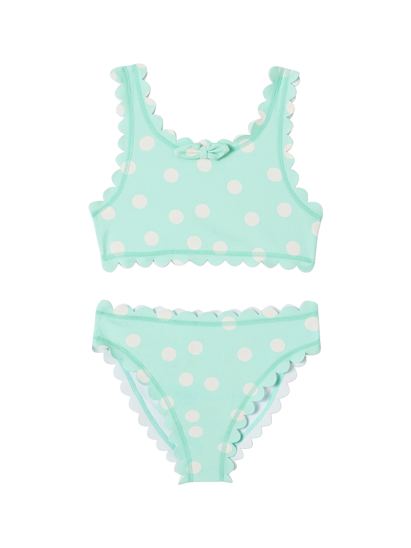 Maillot de bain 2 pièces à pois, VERTBAUDET
