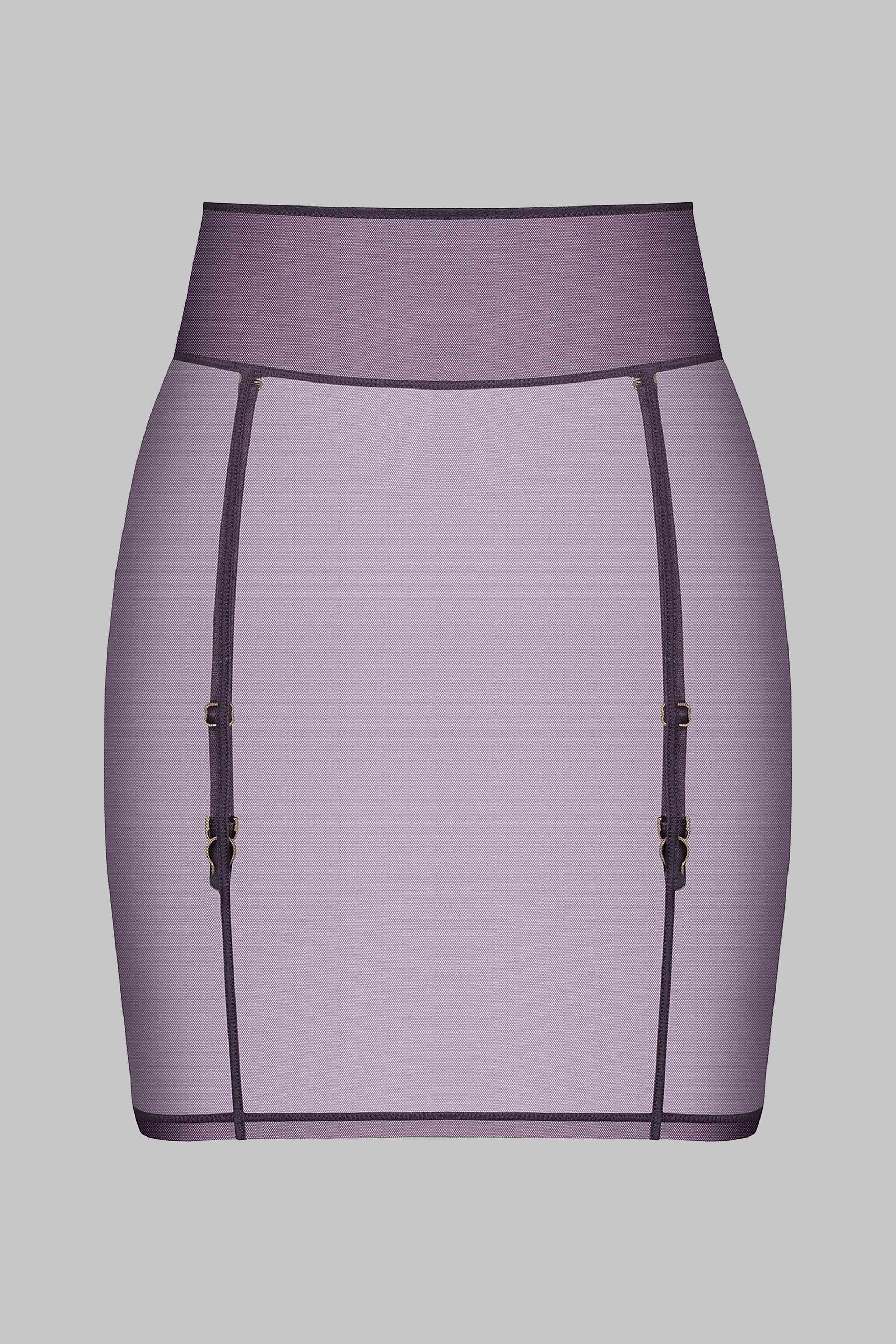 Jupe porte-jarretelles l'amoureuse violet Maison Close | La