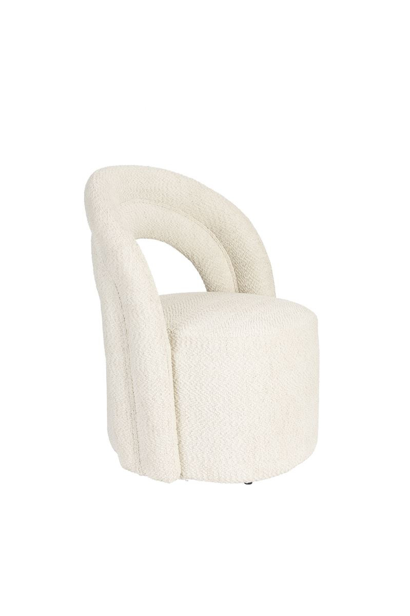 Fauteuil design pivotant en tissu, bohème, SEINA, DUTCHBONE