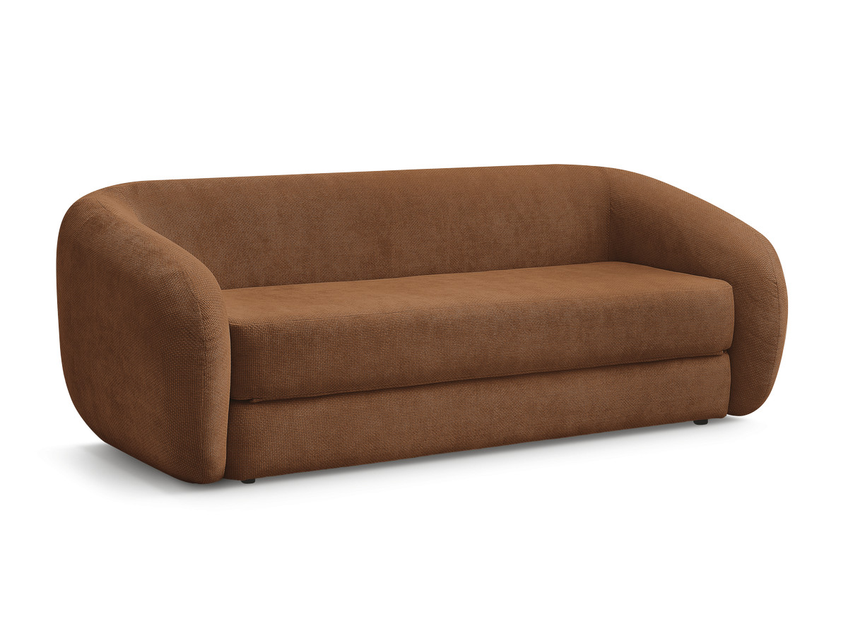 Canapé droit convertible 3 places en tissu lisse, NEYO, BOBOCHIC