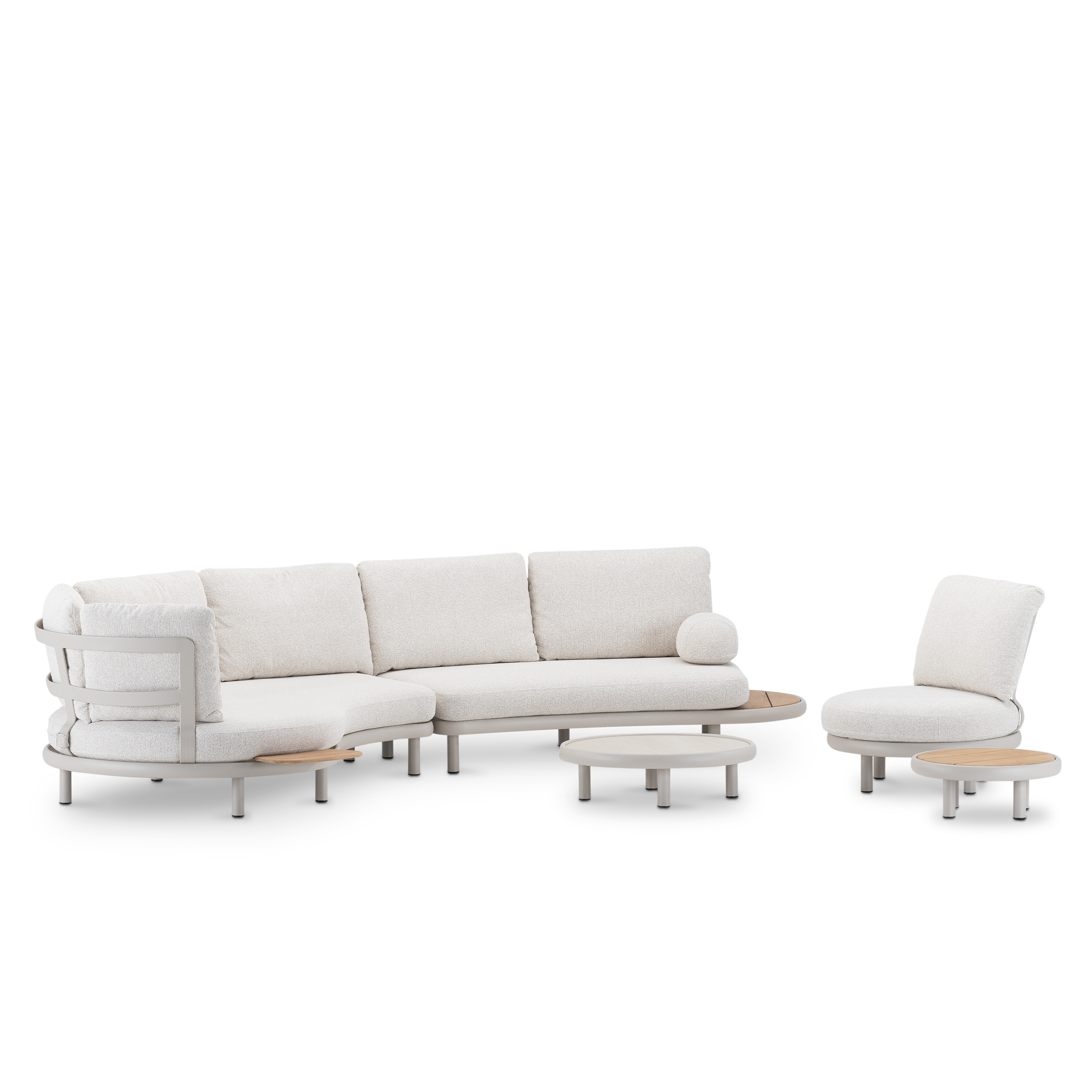 Salon de jardin 7 places, 2 tables,  SAONA, DEFORA HOME