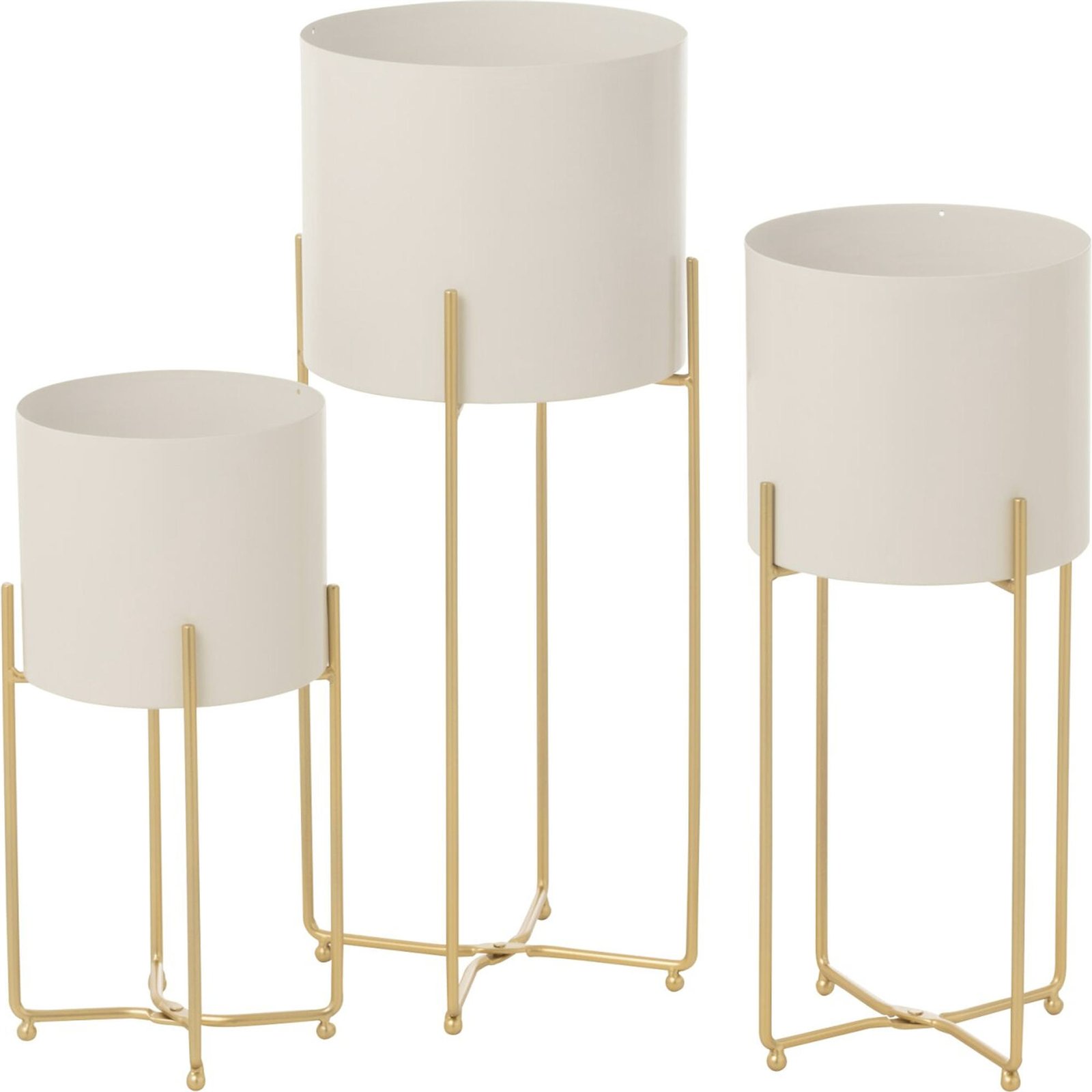 Cache-pot sur pied en métal (lot de 2), RECOLLECTION