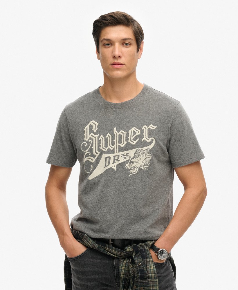 T-shirt Vintage Script Style College, SUPERDRY