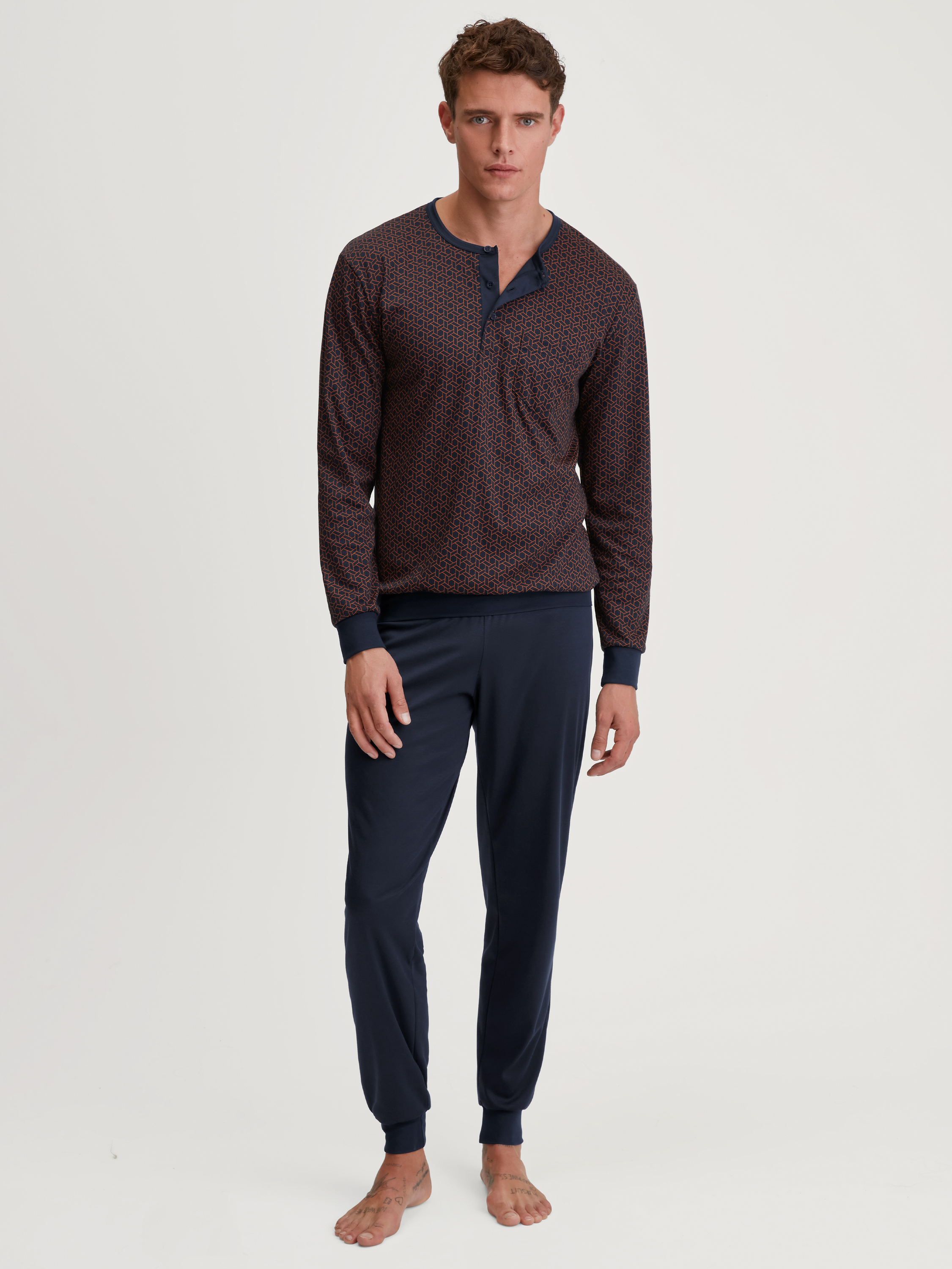 Pyjama avec bords élastiques manches longues Coton RELAX CHOICE, CALIDA